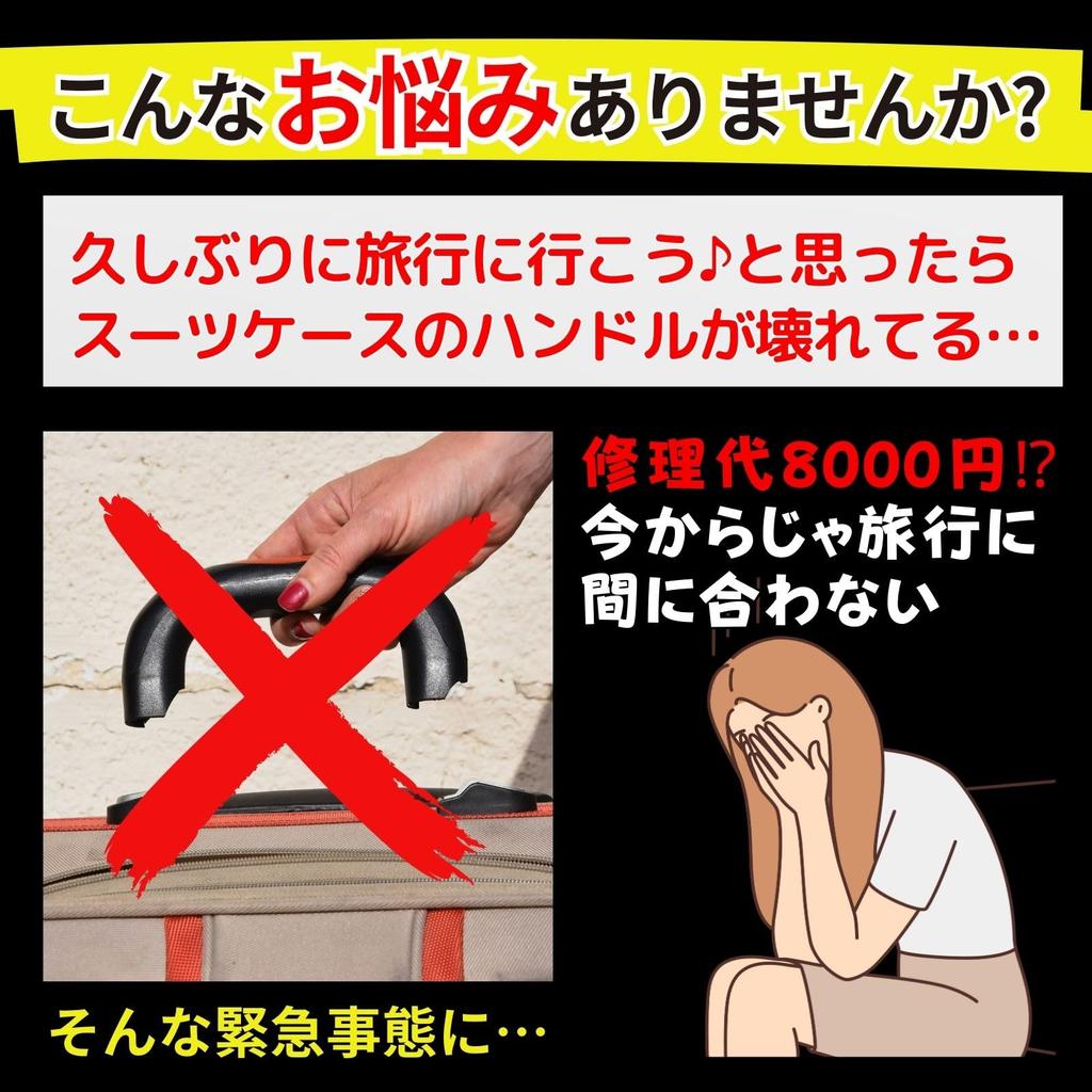 Leap Raupe Suitcase Handle Replacement Case Repair Replacement Suitcase Gray Part, Carry-on Handle, Gray/Light