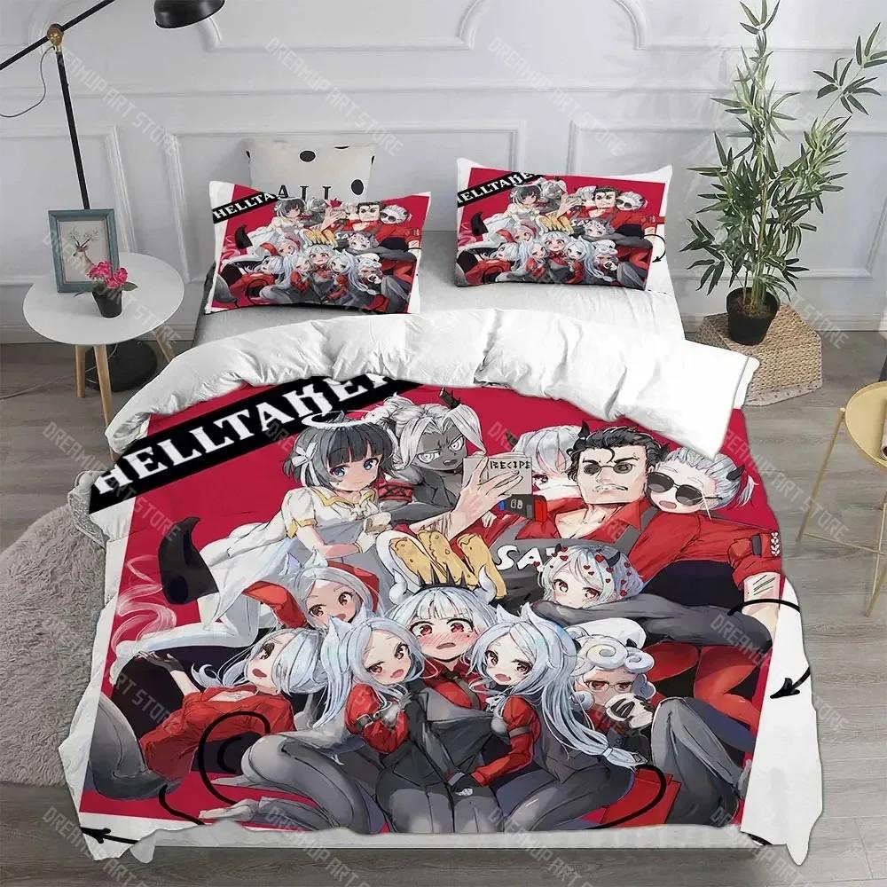 Game Helltaker Bedding Sets Comforter Quilt Bed Cover Duvet Cover Pillow Case 2-3 Pieces Sets Bedroom Decoration Home Textiles