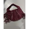 Vintage Soft Leather Tote Bag Shiny Woven Crossbody Printed Square Women