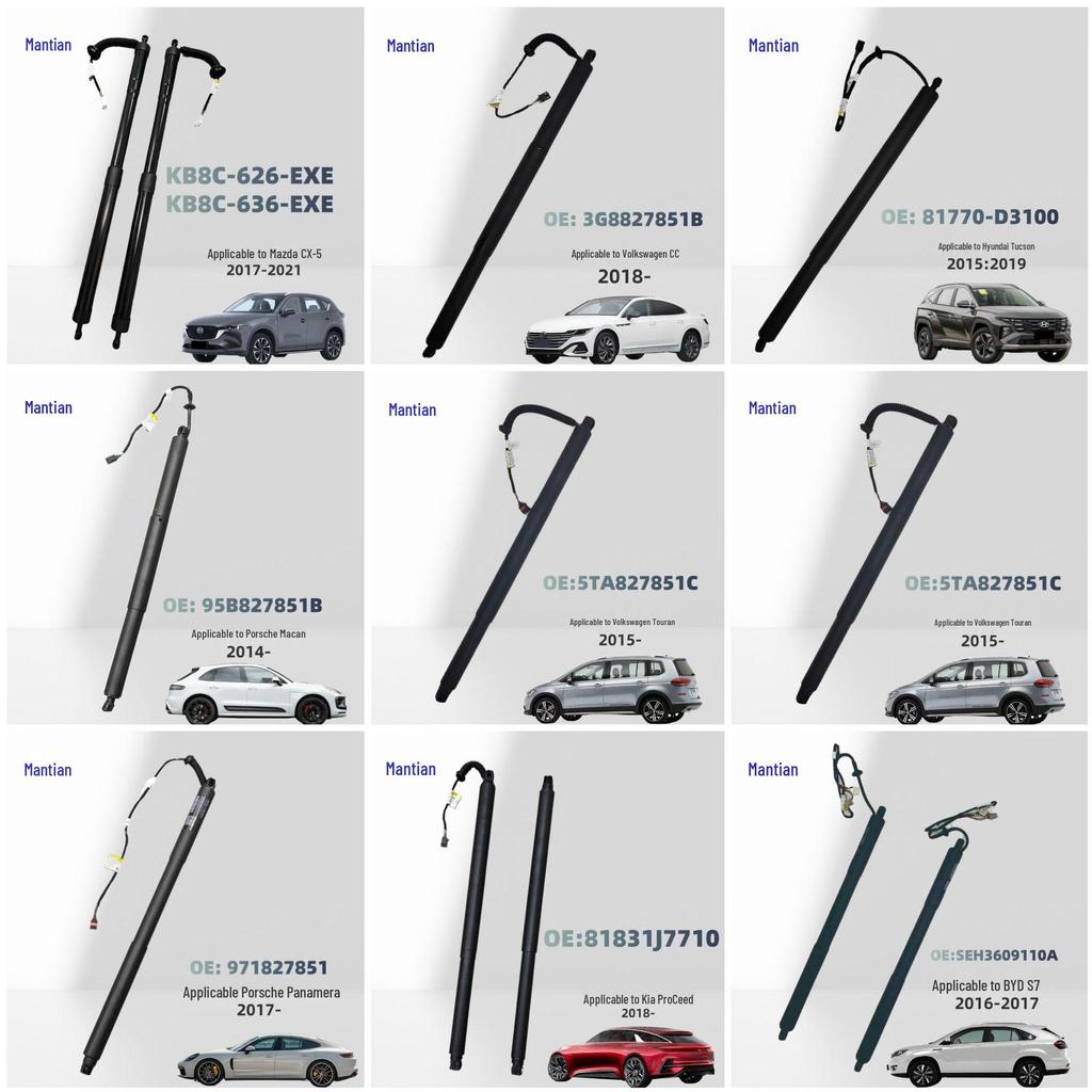 Suitable for the Toyota Highlander 2.7 and 3.5, 68910-09120 and 68920-09120 fit power tailgate struts.