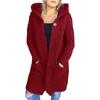 Plus Size Women Knit Sweater Hooded Cardigan Jacket Thickened Long Autumn Winter