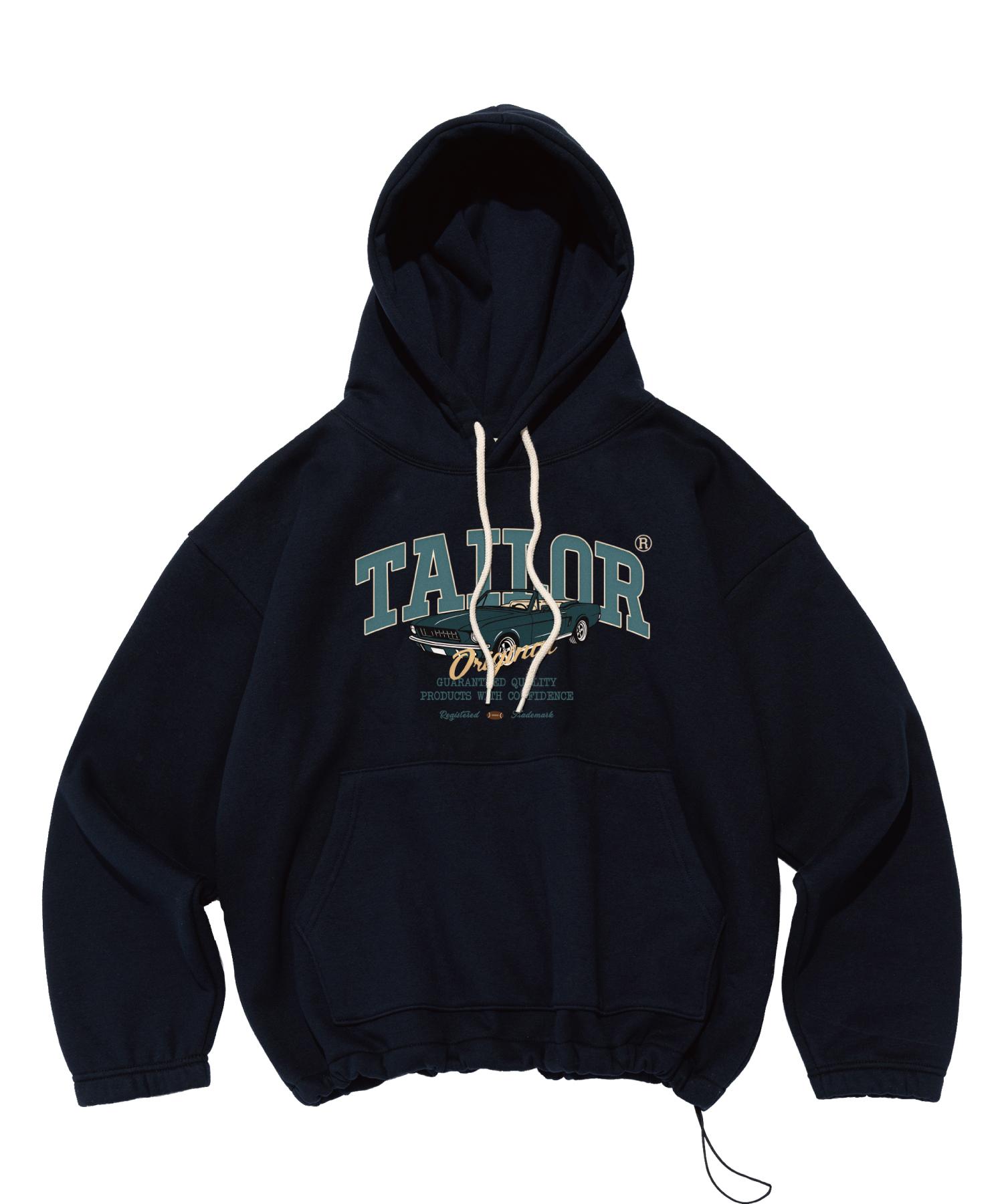 Taylor Studio Classic Car Graphic String Hoodie (Navy) Navy/Fleece-Lined 01