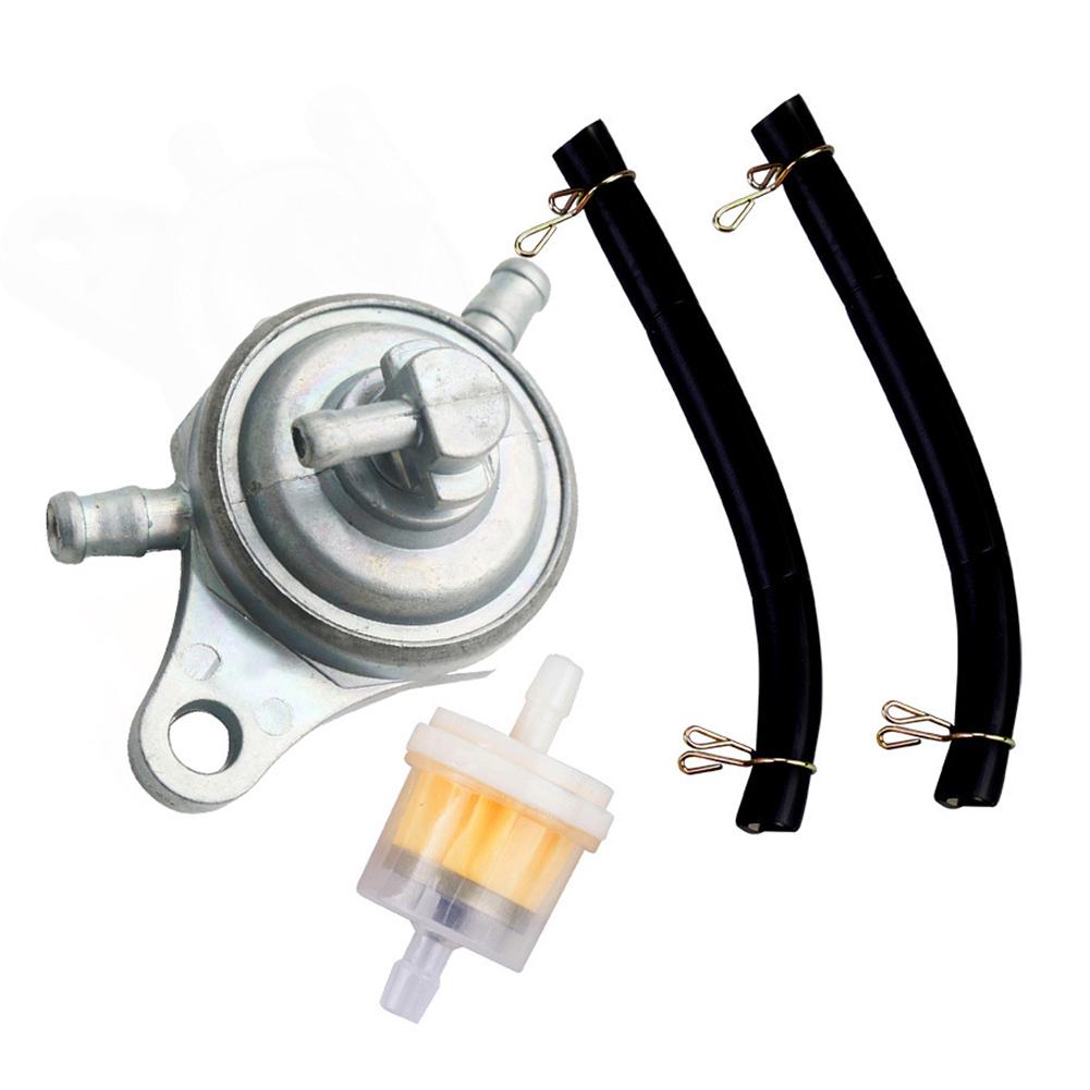 3-way Fuel Pump Petcock Oil Tank Switch Hose Tube Filter Kit For GY6 50 150cc Negative Pressure Fuel Switch Scooter