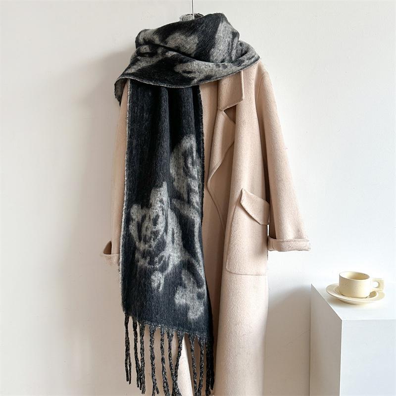 New  Cashmere Scarf Shawl Thicked  Warm Blanket Long Tassels Soft Shawls Neck Wraps Pashmina Scarves Ladies' Luxury Scarf
