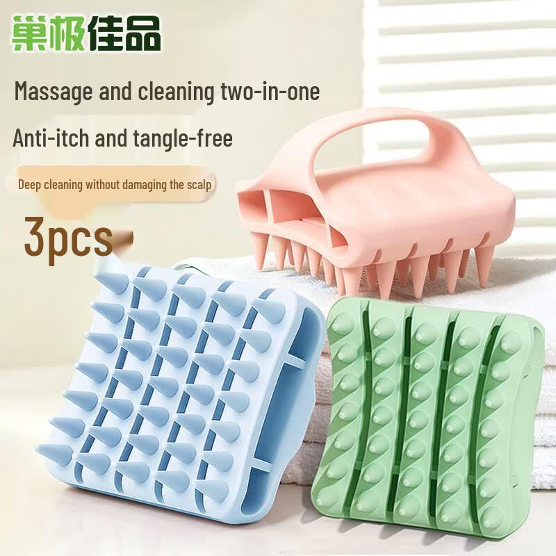 Soft Silicone Scalp Massager Shampoo Brush