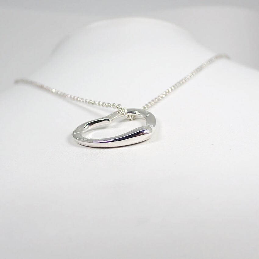 [Used] TIFFANY/Tiffany 925 Open Heart Pendant/Necklace/j97-4