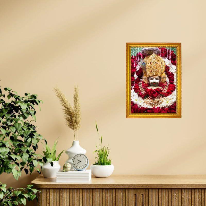 Khatu Shyam Ji | Shyam Baba | Hare Ka Sahara Baba Shyam Náš Fotorámeček Nástěnná Malba Pro Domácí Dekoraci A Dárky-8x10 palců