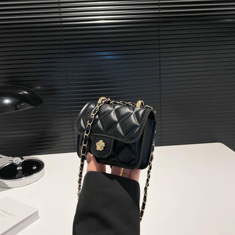 

Весна и лето новая модная мини изысканная цепочка на плечо маленькая и красивая универсальная повседневная сумка-мессенджер женская сумка чёрный
