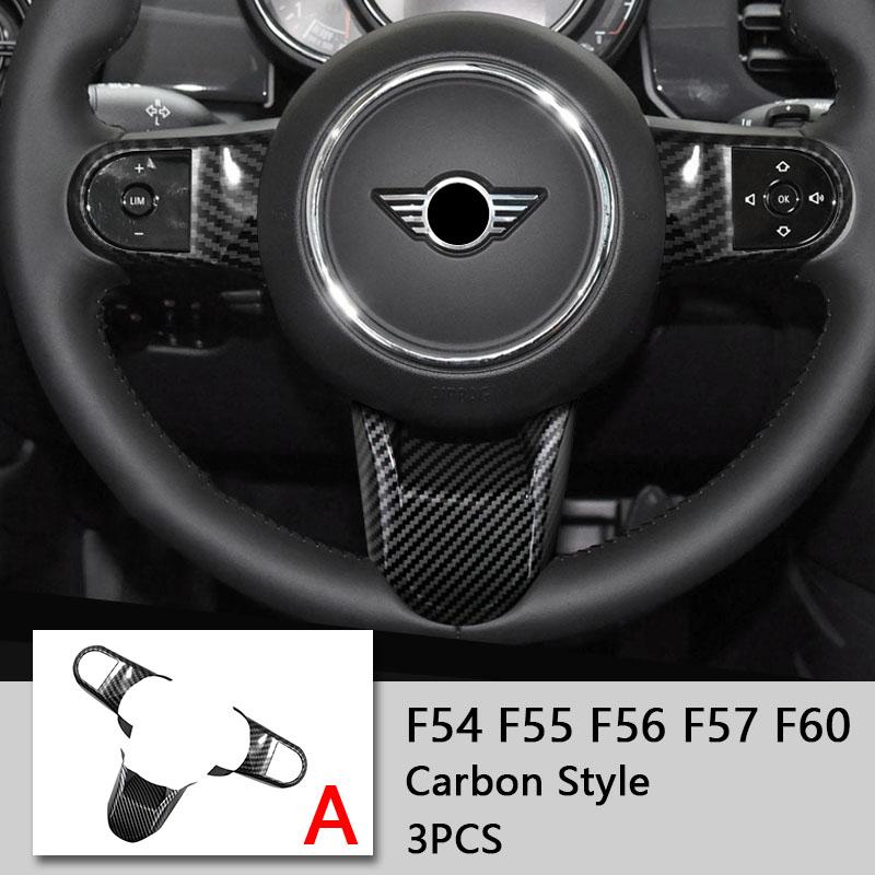 Car Steering Wheel Decorative Cover Plastic Modification Sticker For BMW MINI 2022 Cooper S F54 F55 F56 F57 F60 Car Accessories XX4