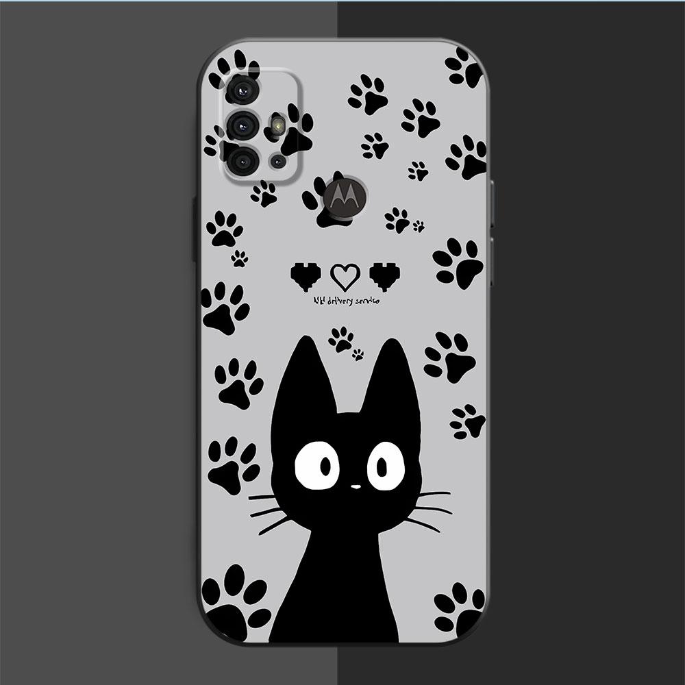 Cute Funny Lucky Cat Cover Phone Case for Motorola Moto G71 G72 G60 G22 G50 G51 G52 G53 G73 G60s G30 G32 G31 Black Soft