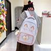 Cartoon Embroidery Cat's Ears Backpacks Primary Middle High School Students Lightweight Waterproof Travel Bag Multi Pocket College Student Schoolbags