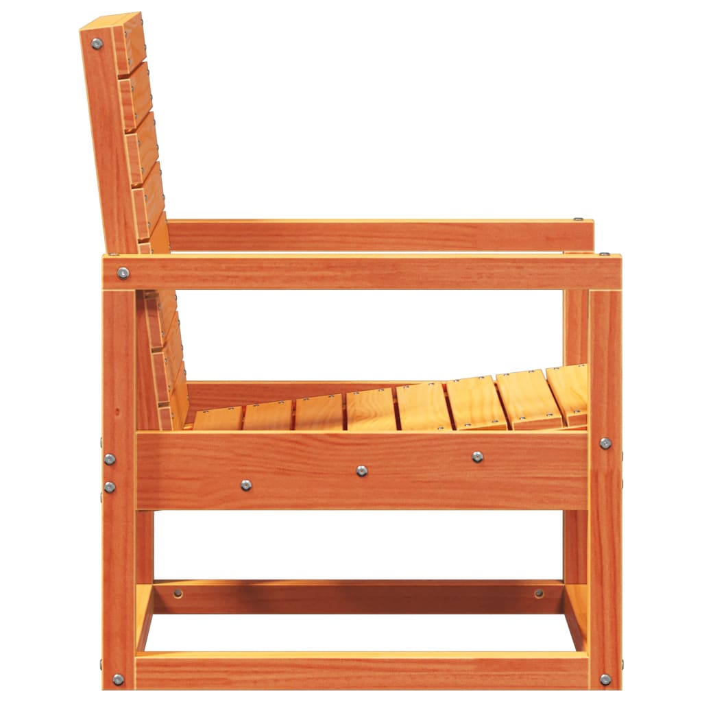 Vidaxl Garden Chair, Waxed Brown, 57.5X63X76 Cm, Pine Wood