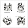 [Shinjuku Gin no Kura] Ear Cuff, Arabesque Design, Sterling Silver 925, Silver Accessory, Fake Earring, Non-Pierced Earring, Ear Clip, Plant Design, 1