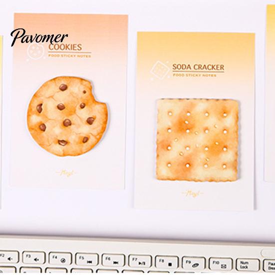 Mini Dessert Stick Notes Note Pads, Funny Toast Bread Cookie Cheese Design Cute Notepad, 30 Study Desk Accessories Sheets/Pad Self Memo Pad