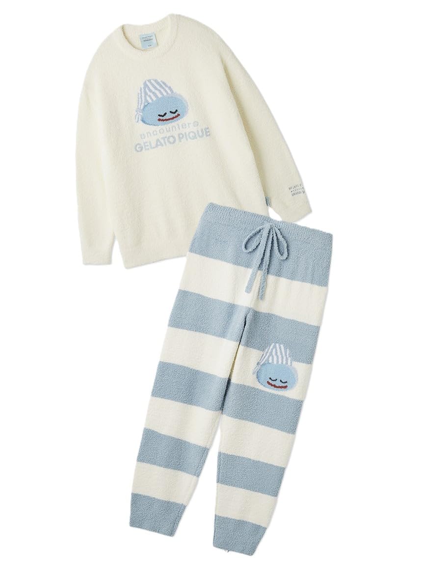 

Gelato Pique Dragon Quest Baby Moko Pullover Striped Long Pants BLU Men s & Set, PMNT255905, синій