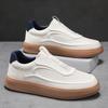 Boys Cowhide White Board Shoes Men's Shoes Hollow Breathable European Station Men's Shoes Platform Men's Casual Shoes