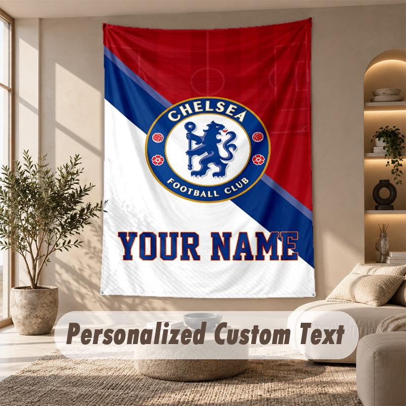 Tapestry Custom Name Text, Wall Hanging Tapestry Home Room DecorChelsea FC