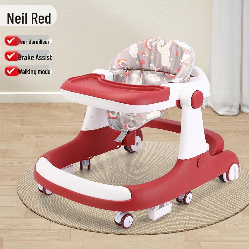 Adjustable Multifunctional Baby Walker for 6-18 Months - Anti-Rollover Design for Boys and Girls