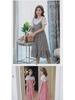 Plus Size Korean Plaid Maternity Dress - Short Sleeve, Loose Fit, Round Neck, Two-Piece Look