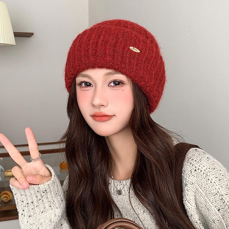 Thickened Warm Ear Protecting Woolen Cap  Children's Outdoor Cold Proof Headband Cold Cap Versatile Large Head Knitted Cap