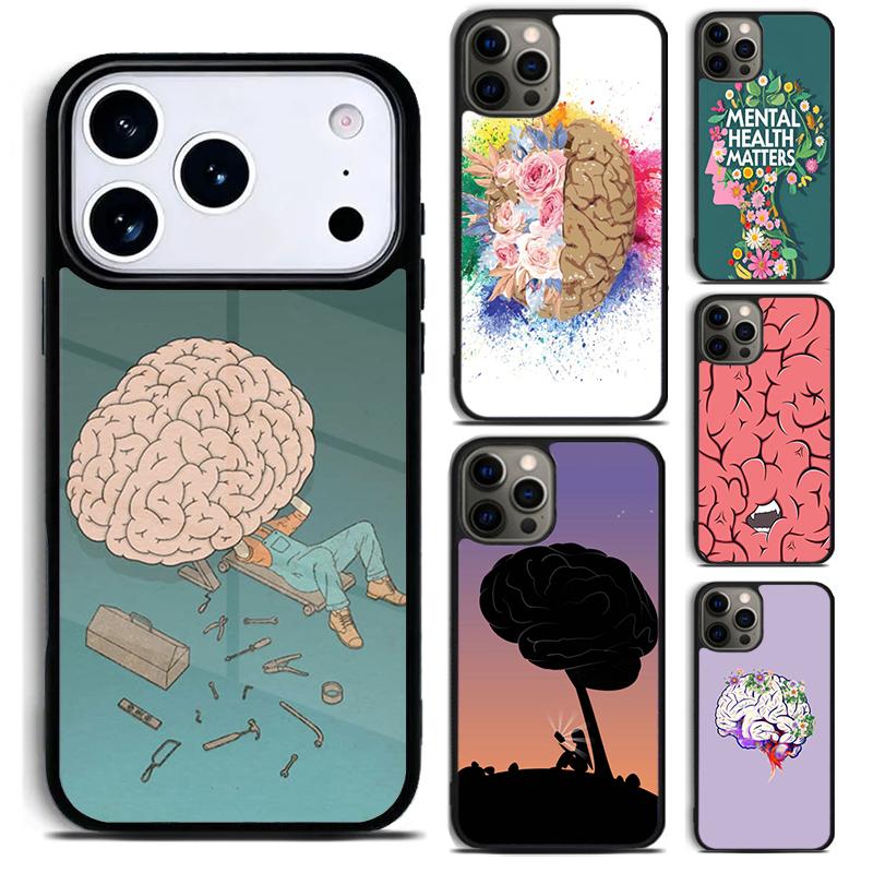 Brain Art Phone Case For iPhone 17 16 15 14 13 12 11 Pro Max Plus 17Air Soft Silicone Cover