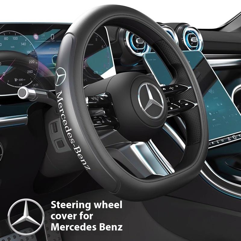 For Mercedes-Benz A C E S V R Class AMG GLA GLC GLK Vito SL ML Sprinter SLK Viano CLA Car AntiSlip Leather Steering Wheel Cover