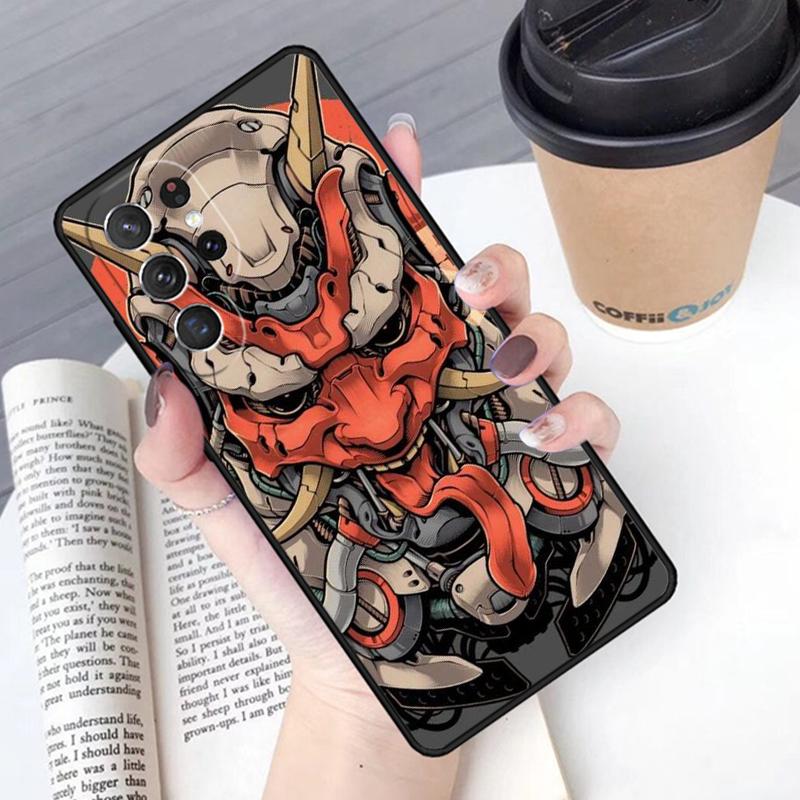 Oni Hannya Demon Mask phone case Cover For Samsung Galaxy S24 S25 Ultra S21 S22 Ultra S10E Note 10 Plus Note 20 FE S23