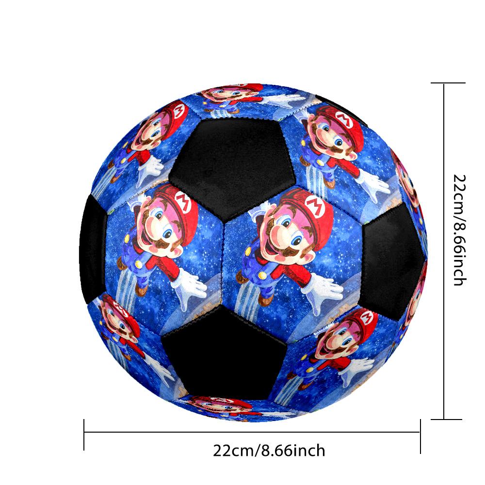 Super Mario2 Soccer Ball Colorful All Ages Machine Stitched PVC Competition Ready Durable High-Bounce.SIZE5