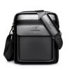 Men's Soft Leather Crossbody Shoulder Bag Briefcase Backpack, Horizontal Style