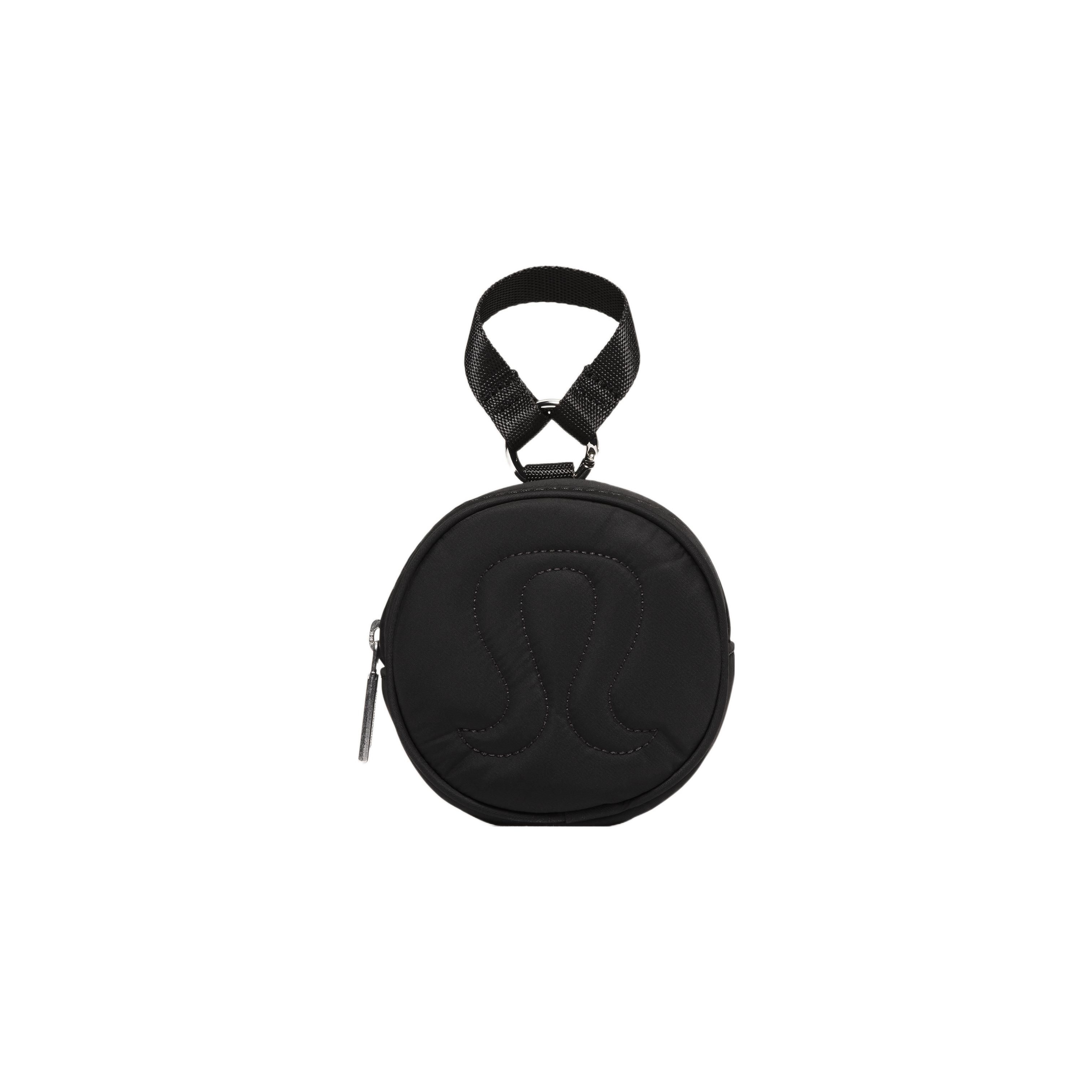 Lululemon Coin Logo Quilted Zippered Fabric Storage Pouch Women Pouch Black LW9DL8S-0001 Black/BLK,One Size
