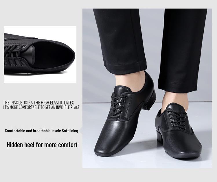 Men's Modern Soft Sole Latin Dance Shoes - Adult Square and Standard Dance Footwear