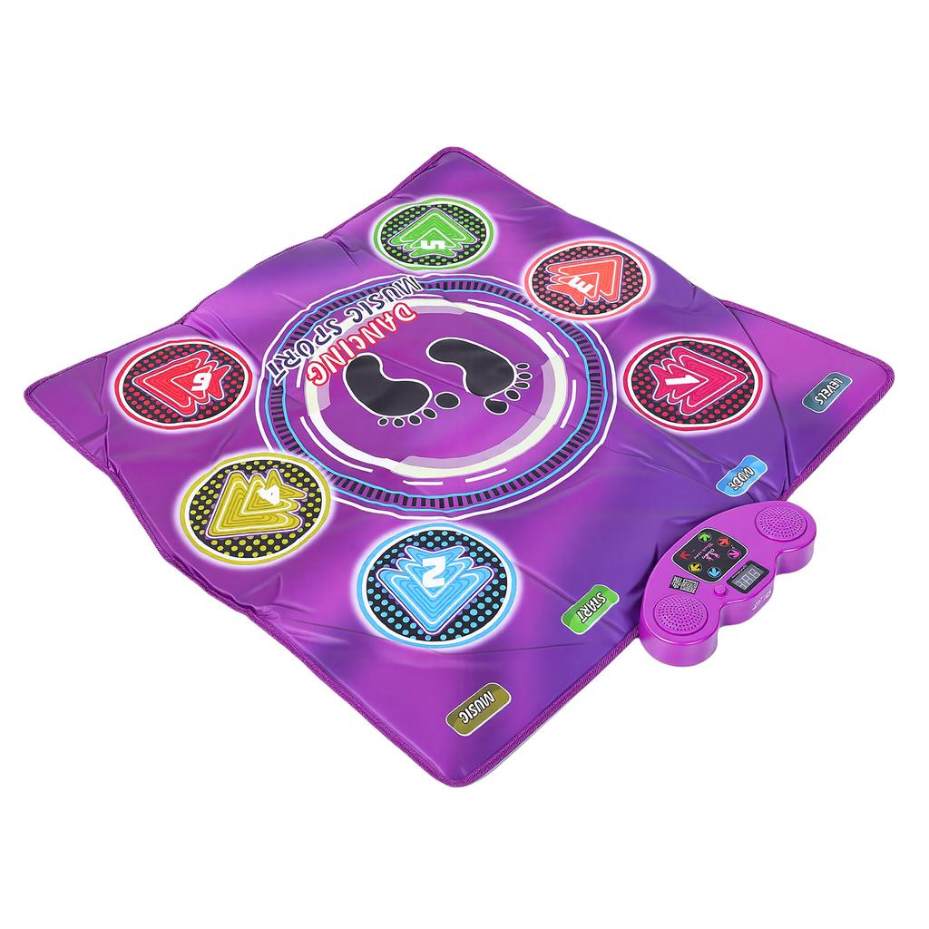 Dance Mat Toy for 3 to 12 Year Old Kids Wireless Bluetooth Adjustable Volume Electronic Dance Pad with Light Up 6