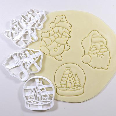 Plätzchenform, Schneeball, Schneemann, Weihnachtsmann, geformte Weihnachtsschneideform, festliche DIY-Keksform für Urlaubsparty