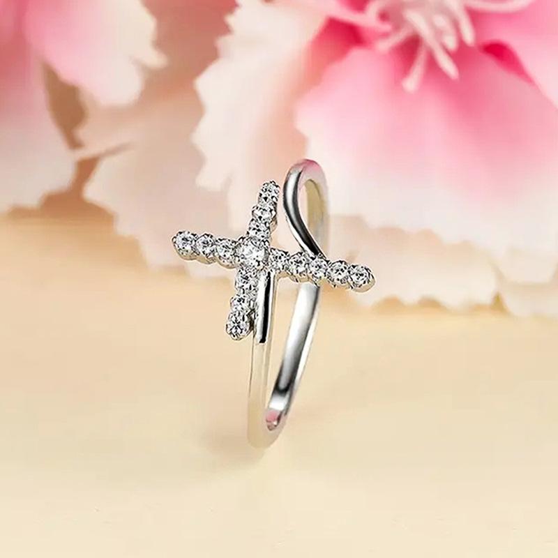 Cross Ring Woman, Daily Matching Niche Jewelry, Fashionable Personality Design Sense