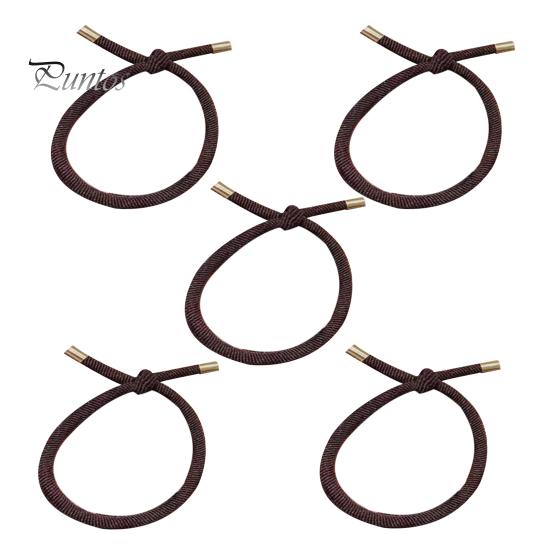 

5 шт. женские резинки для волос, высокие эластичные завязанные дизайны, металлические украшения, держатели для хвостиков, аксессуары для волос