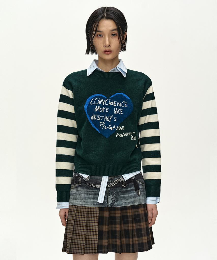 Andersson Bell Double Belt Printed Mini Skirt (Blue)