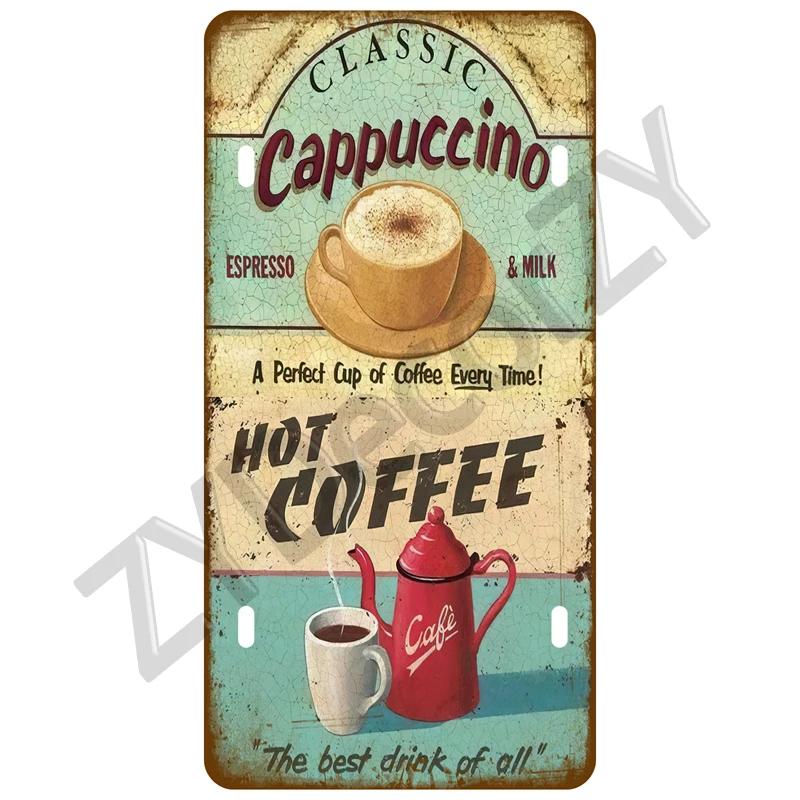 

Винтажная металлическая табличка для кофе, забавная табличка, номерной знак, домашний декор для бара, паба, клуба, мужской пещеры, настенное украшение, вино, пиво 15x30cm