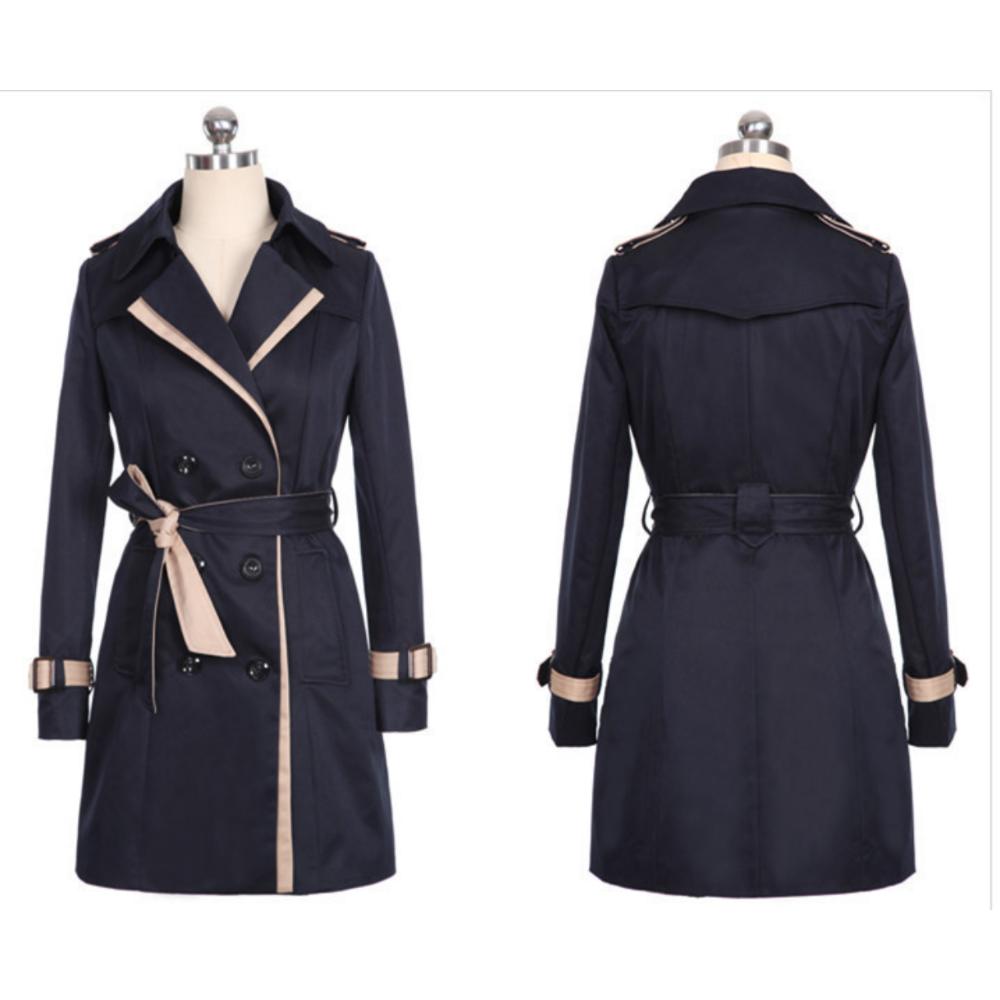 European and American Style Double-breasted Trench Coat for Women (spring/autumn)