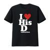 I Love His D Her P Funny Matching Couple T Shirt Vintage Washed Top For Everyday Wear Casual Fashion Comfortable Stretched