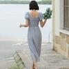 Laengsseon Ls_Puff Sleeve High Waist Dress