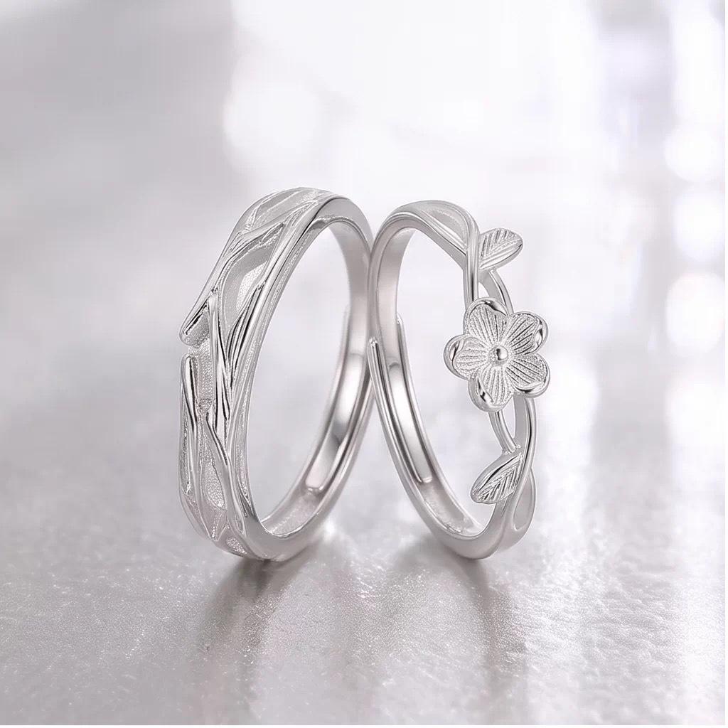 S925 Exquisite Couple Rings for Men & Women – Light Luxury Matching Rings, Perfect Valentine's Day Gift