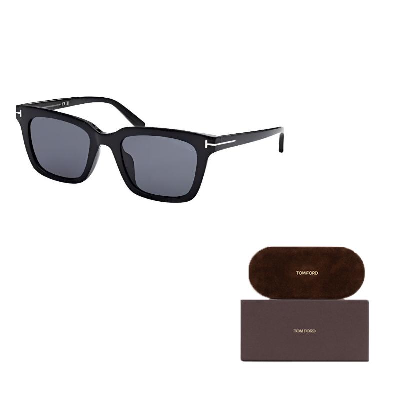 TF Mirror Leg Logo Square Sunglasses Unisex Sunglasses Black FT0969-K5501A