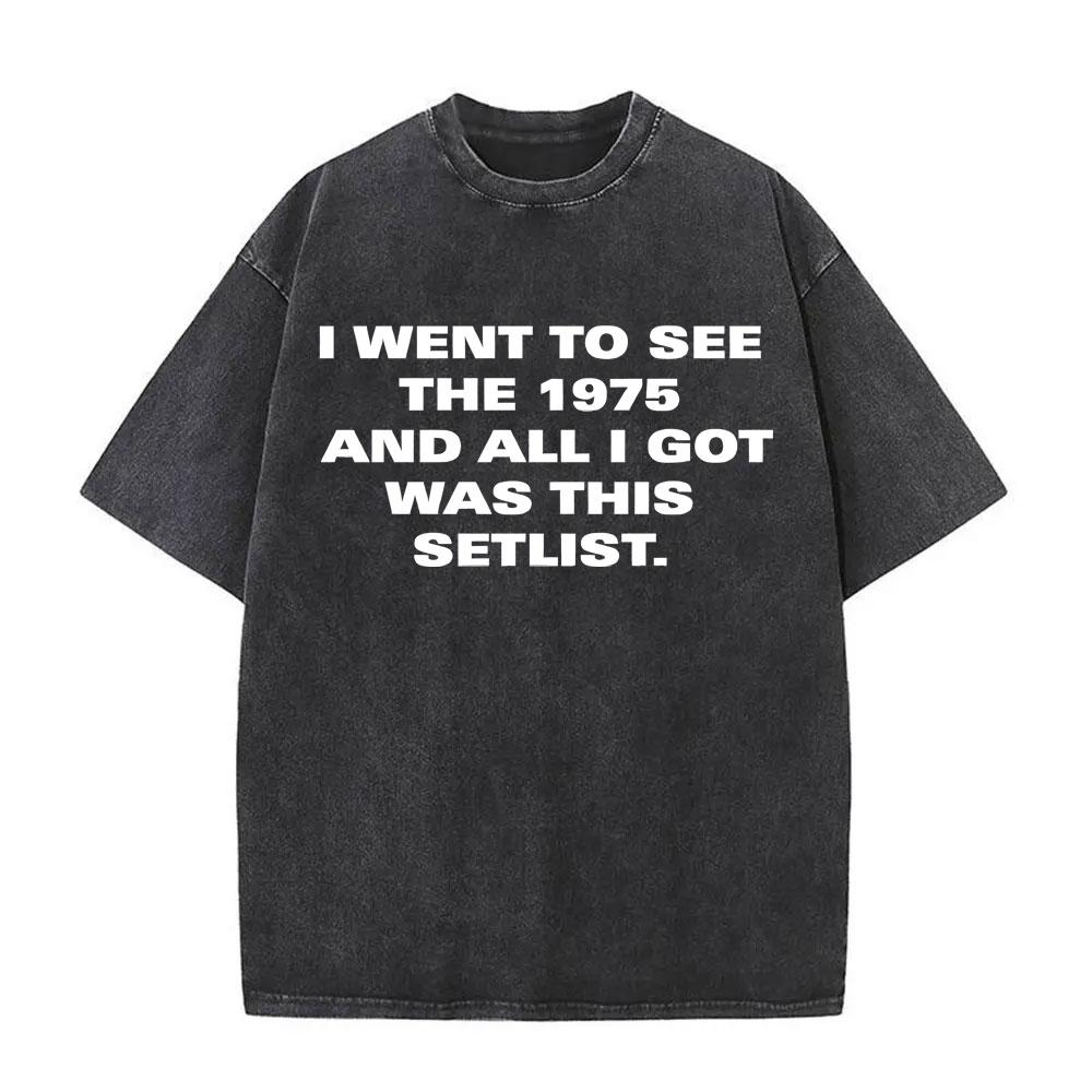 Gewaschenes Vintage The about You Grafik-T-Shirt Lustig sein in einer Fremdsprache T-Shirts Herren Retro Alternative Rock T-Shirts