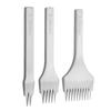 White Steel 2510 Punch Prong Tool Set Lacing Stitching Chisel Set for Leather Crafts (3.38mm)