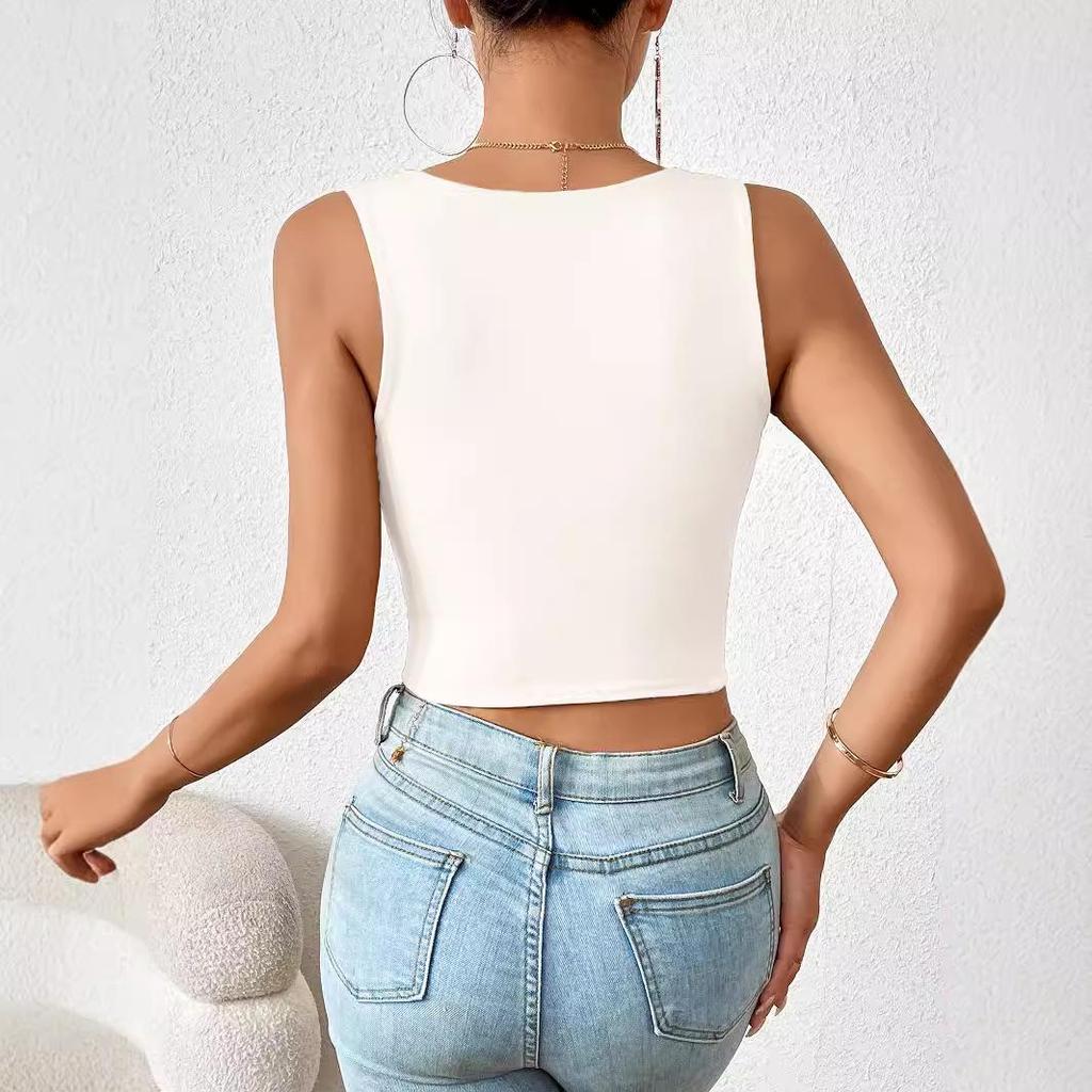 European & American Style Slim Square Neck Vest - TikTok Hot Seller