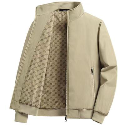 Spring and Autumn Jackets Men's Casual Stand Collar Men's Jackets Plus Size Large Size European and American Tops Men's Clothing