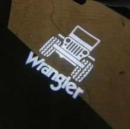 Car Welcome Lighting Auto Accessories Neon Led Projector Light For JEEP Wrangler JK JL TJ Renegade Grand Cherokee logo