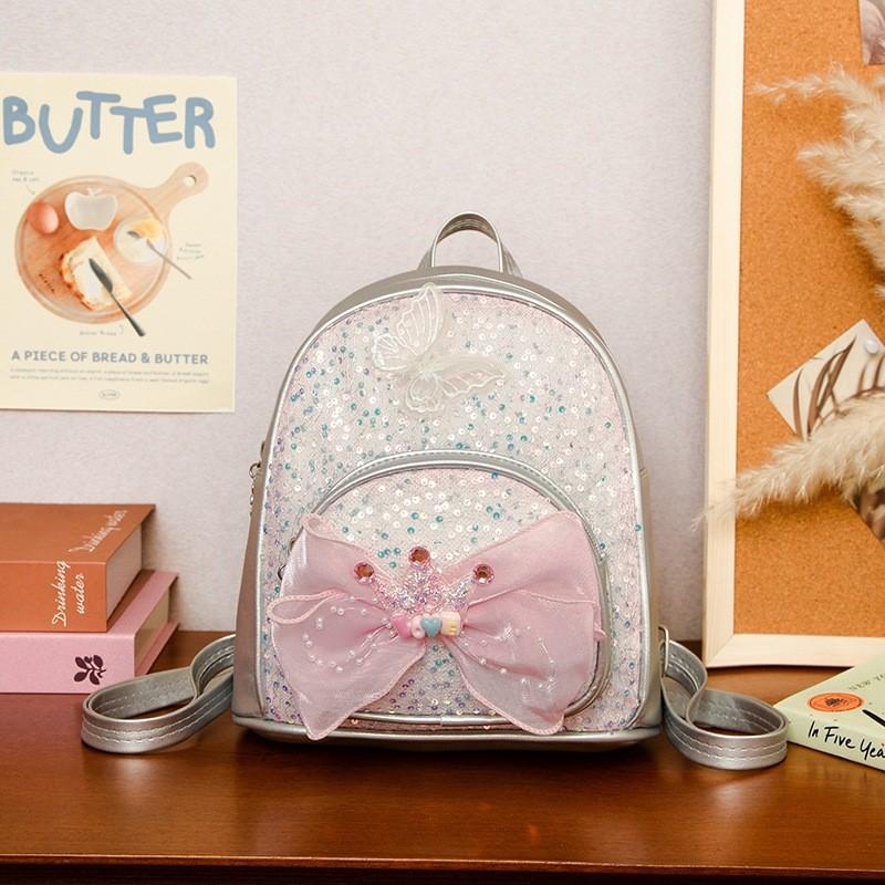 Childrens Princess Backpack With Shiny Pu Material For Kindergarten Students