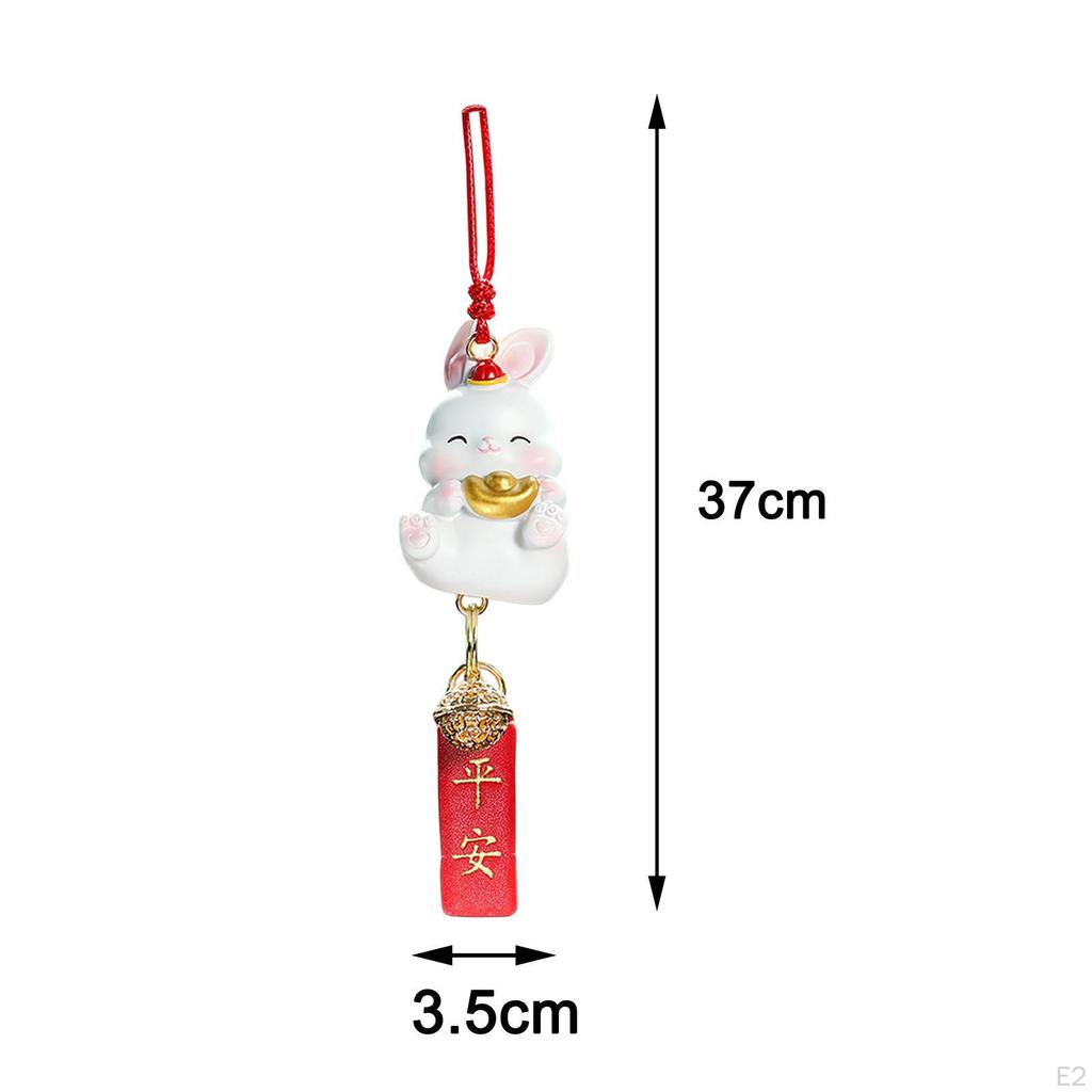 Creative Car Pendant, Bunny Figure Lightweight Hanging Ornaments Adorable Auto Rearview Mirror