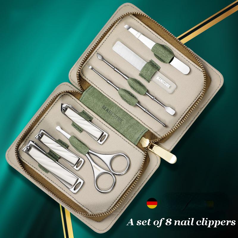 Stainless steel nail clipper set, home nail clippers, nail grooves, eagle-beak nail clippers, pedicure and nail care tools